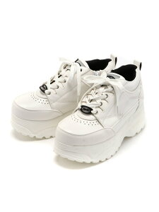 YOSUKE U.S.A (M)厚底レースアップスニーカー ホワイト ヨースケ シューズ・靴 スニーカー ホワイト【送料無料】