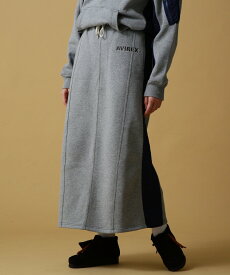 AVIREX 《WEB&DEPOT限定》スウェットコンビロングスカート/ SWEAT COMBI LONG SKIRT アヴィレックス スカート その他のスカート ブラック グリーン【送料無料】