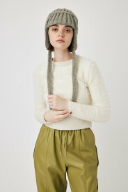 【SALE／20%OFF】MOUSSY CROPPED SHAGGY KNIT トップス マウジー トップス ニット ホワイト ピンク ブルー グレー【送料無料】