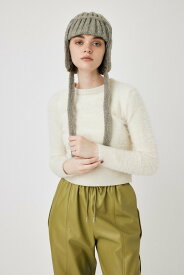 【SALE／28%OFF】MOUSSY CROPPED SHAGGY KNIT トップス マウジー トップス ニット ホワイト ピンク ブルー グレー【送料無料】