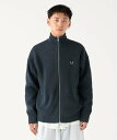 BEAMS 【別注】FRED PERRY / ジップ カーディガン 25AW 冬ニット ビームス メン トップス カーディガン ブラック【送料無料】