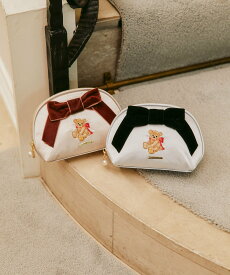 JILL by JILL STUART ＜BEARシリーズ＞ベア刺繍ポーチ ジル バイ ジル スチュアート 財布・ポーチ・ケース 財布 ベージュ ブルー【送料無料】