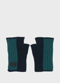 Paul Smith リブニット フィンガーレス グローブ ポール・スミス ファッション雑貨 手袋 ネイビー グレー レッド【送料無料】