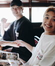 PARI PARI apt.×SAUVENIR×FREAK'S STORE 別注 オールナイトサウナ KANNAIGI ナップサック付きパイルセットアップ