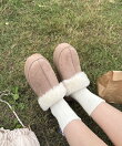 【スタイルアップ】厚底ムートンサンダル