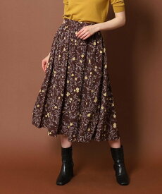 【SALE／40%OFF】DRESSTERIOR 【洗える】ウォッシャブルフラワープリントギャザースカート ドレステリア スカート ロング・マキシスカート ブラック ブラウン【送料無料】