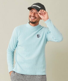 23区GOLF 冬の定番トップス【MEN】【吸湿発熱】グランサーモワッフル モックネックシャツ ニジュウサンクゴルフ トップス カットソー・Tシャツ ブルー ホワイト グリーン ネイビー【送料無料】