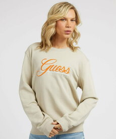 【SALE／50%OFF】GUESS (M)Beau Logo Sweatshirt ゲス トップス スウェット・トレーナー パープル ブラック ベージュ ホワイト【送料無料】