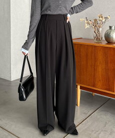 【SALE／36%OFF】GeeRA インタックスラックスワイドパンツ ジーラ パンツ スラックス・ドレスパンツ ブラウン ベージュ ブラック グレー