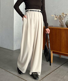 【SALE／36%OFF】GeeRA インタックスラックスワイドパンツ ジーラ パンツ スラックス・ドレスパンツ ブラウン ベージュ ブラック グレー