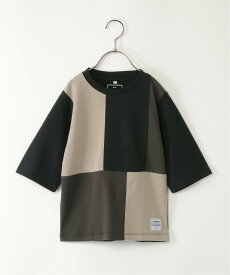 【SALE／30%OFF】ikka 7分袖ポンチブロックスTシャツ(120~160cm) イッカ トップス カットソー・Tシャツ ホワイト ブラック