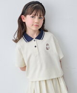 ANY KIDS 【吸汗速乾】ドライタッチ ショート丈ポロシャツ エニィ トップス ポロシャツ ブルー ベージュ