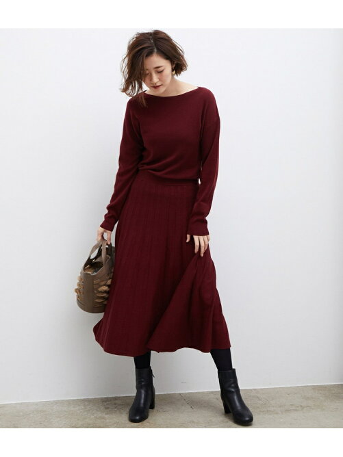 Rope Picnic ボートネックニットプリーツワンピース Rakuten Fashion 楽天ファッション 旧楽天ブランドアベニュー V