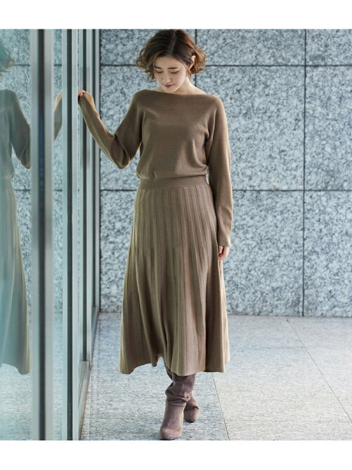 Rope Picnic ボートネックニットプリーツワンピース Rakuten Fashion 楽天ファッション 旧楽天ブランドアベニュー V
