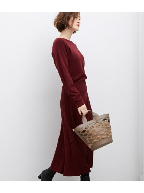Rope Picnic ボートネックニットプリーツワンピース Rakuten Fashion 楽天ファッション 旧楽天ブランドアベニュー V
