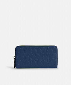 【SALE／40%OFF】COACH OUTLET 【公式】アコーディオン ウォレット・シグネチャー レザー コーチ　アウトレット 財布・ポーチ・ケース 財布 ブルー【送料無料】