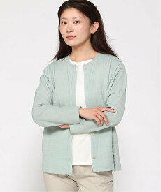 【SALE／50%OFF】CROCODILE (W)シアー カーディガン クロコダイル トップス カーディガン グレー グリーン【送料無料】