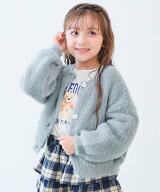 devirock 洗える ふわふわ シャギーカーディガン 子供服 キッズ 女の子 シャギーニット 26AW デビロック …