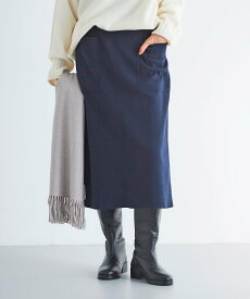 【SALE／50%OFF】le.coeur blanc ジャージーメルトントラペーズスカート ルクールブラン スカート ロング・マキシスカート グリーン ベージュ ネイビー【送料無料】