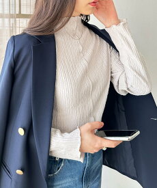 【SALE／20%OFF】GeeRA 前後2wayメロウハイネックカットソー ジーラ トップス カットソー・Tシャツ グレー ベージュ ブラウン ブラック ホワイト ブルー