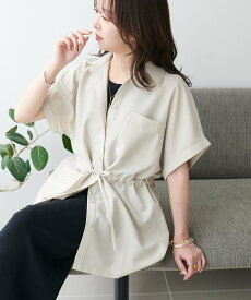 Discoat 【5色展開/体型カバー】チュニックシャツ《WEB限定カラーあり》 ディスコート トップス シャツ・ブラウス ブラック ベージュ ホワイト ブラウン ブルー【送料無料】