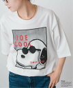 Spick & Span JOHNBULL/ジョンブル PEANUTS JOE COOL T スピックアンドスパン トップス カットソー・Tシャツ ホワイト【送料無料】