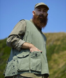 Nigel Cabourn 【公式】ナイジェル・ケーボン / MAN / プルオーバーフィッシングベスト - ナイジェル・ケーボン トップス ベスト・ジレ ホワイト グリーン カーキグリーン【送料無料】