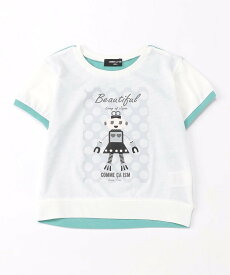 【SALE／70%OFF】COMME CA ISM ドットプリント Tシャツ コムサイズム トップス カットソー・Tシャツ ピンク ホワイト