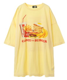 Candy Stripper CANDY BURGER BIG BIG TEE キャンディストリッパー トップス カットソー・Tシャツ ホワイト ブラック イエロー パープル【送料無料】
