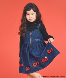 【SALE／20%OFF】ANY KIDS 【ハローキティ×ANY KIDS】デニムジャンパースカート エニィ ワンピース・ドレス ジャンパースカート ブルー【送料無料】