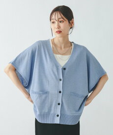 【SALE／60%OFF】GLOBAL WORK リネン混ニットVネックカーディガン半袖/147722 グローバルワーク トップス カーディガン ブラウン ホワイト グレー ブラック