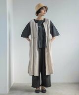 natural by clip 《カラー予約/natural by clip》リネン配色リボンジレ スタディオクリップ トップス ベ…