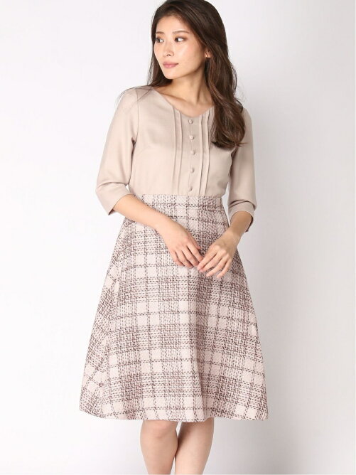 Laisse Passe チェックツィードコンビワンピース Rakuten Fashion 楽天ファッション 旧楽天ブランドアベニュー Bp8462