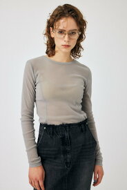 【SALE／30%OFF】MOUSSY FLOCKEY TULLE トップス マウジー トップス カットソー・Tシャツ パープル グレー【送料無料】