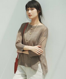 【SALE／30%OFF】23区 【新色追加】シャイニーシアー ニット ニジュウサンク トップス ニット ゴールド ブラック グレー ネイビー ブラウン【送料無料】