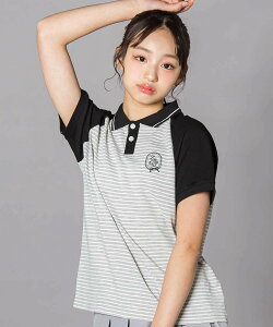 【SALE/50%OFF】ZIDDY 【 ニコ☆プチ 掲載 】テニスコアボーダーポロシャツ(130~160cm) ベベ オンライン ストア トップス ポロシャツ ブラウン ブラック