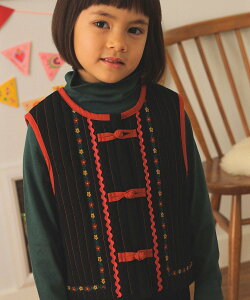 �ySALE�^50%OFF�z���ǂ� �r�[���X �`�����A�� �L���g �x�X�g 2025FW(90~140cm.) �R�h�� �r�[���X �g�b�v�X �x�X�g�E�W�� �u���b�N