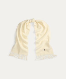 POLO RALPH LAUREN フリンジトリム ウール マフラー ラルフローレン ファッション雑貨 マフラー・ストール・ネックウォーマー ベージュ【送料無料】