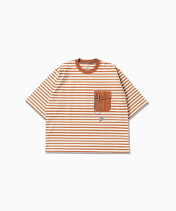 and wander stripe pocket HS T (M) �A���h�����_�[ �g�b�v�X �J�b�g�\�[�ET�V���c �l�C�r�[ �I�����W�y���������z
