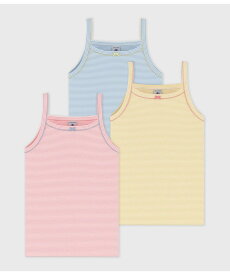 【SALE／20%OFF】PETIT BATEAU ミラレキャミソール3枚組 プチバトー インナー・ルームウェア その他のインナー・ルームウェア【送料無料】