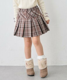ANY KIDS 【チョコレート シリーズ】チェックプリーツ スカパン エニィ スカート その他のスカート ピンク ブラウン【送料無料】
