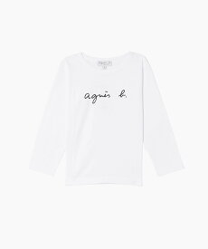 agnes b. ENFANT S137 E TS キッズロゴTシャツ アニエスベー トップス カットソー・Tシャツ ホワイト【送料無料】