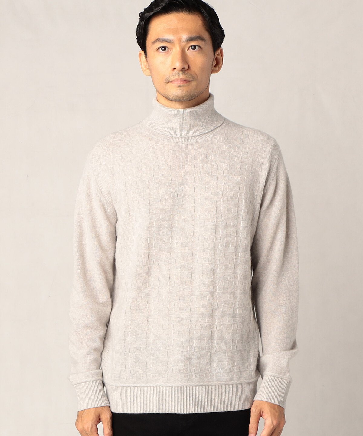 うのも 市松オーバーペーン CA MEN（コムサメン）のファッション通販 タートルネックカシミヤセーター（ニット/セーター）｜COMME カンボジア