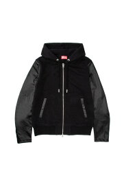 DIESEL メンズ ジャケット パーカー ジップアップ S-MIRR-NEW-B JACKET ディーゼル トップス パーカー・フーディー ブラック【送料無料】