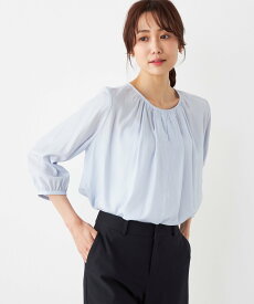 【SALE／30%OFF】A/C DESIGN BY ALPHA CUBIC ドットブラウス エーシーデザインバイアルファキュービック トップス シャツ・ブラウス ホワイト ブルー ネイビー【送料無料】