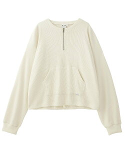 �ySALE�^30%OFF�zX-girl THERMAL HALF ZIP TOP �G�b�N�X�K�[�� �g�b�v�X �J�b�g�\�[�ET�V���c �u���b�N �z���C�g �J�[�L�O���[���y���������z