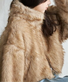 【SALE／34%OFF】VENCE share style Ladys フェイクファーショート丈ブルゾン ヴァンス エクスチェンジ ジャケット・アウター ブルゾン・ジャンパー ブラック グレー ブラウン ベージュ【送料無料】
