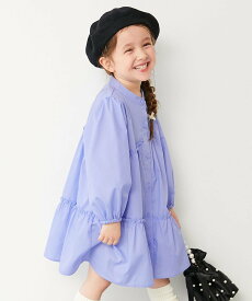 devirock ちょっぴり背伸び ふんわり ティアード 長袖 シャツワンピース ワンピース 25AW デビロック ワンピース・ドレス ワンピース ブルー ブラック ホワイト