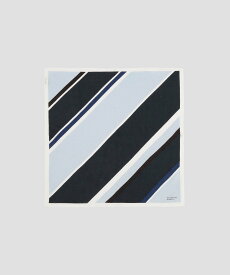 MARGARET HOWELL STRIPE LINEN HANKY マーガレット・ハウエル ファッション雑貨 ハンカチ・ハンドタオル ブルー