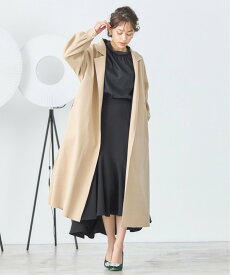 【SALE／65%OFF】DRESS+ レディース コート ガウンコート ロングコート 高見え 厚手 ドレスプラス ジャケット・アウター チェスターコート ベージュ ネイビー パープル グレー ブルー【送料無料】